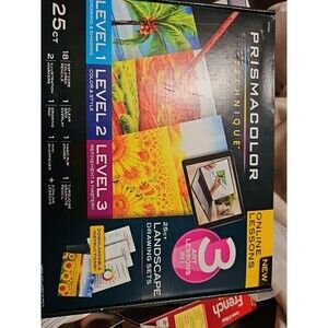 PRISMACOLOR TECHNIQUE 25 PC ART SET LANDSCAPE LEVELS 1, 2, 3 + 3 ONLINE LESSONS